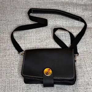 A&W Root Beer Recycled Rubber‎ Crossbody Bag Wallet Bottle Cap Accent